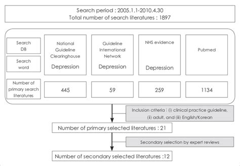 Searching And Selection Of Clinical Practice Guidelines For Depression
