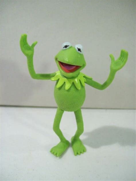 Disney The Muppets Movie Kermit The Frog Pvc Figure Raised Hands Ebay