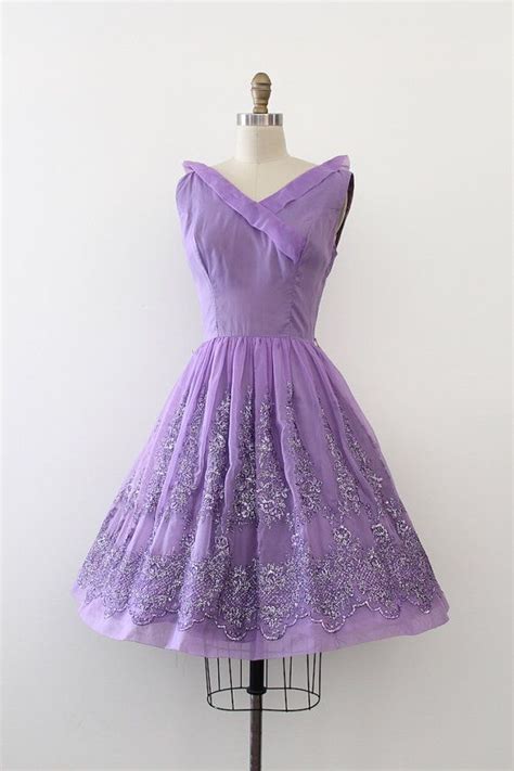 Vintage 1960s Dress 60s Purple Prom Dress Etsy Moda Vestidos