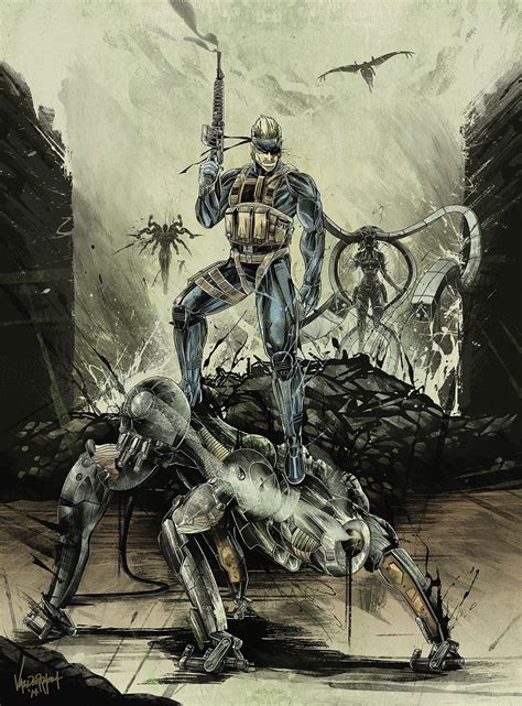 Mgs4 Old Snake Metal Gear Metal Gear Rising Gear Art