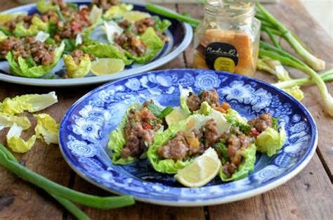 Spicy Beef Larb Lettuce Wraps Lavender And Lovage