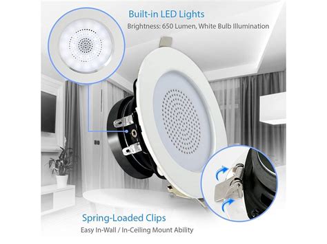 Commercial electric's spin light 11 in. Pyle 3" Bluetooth Flush Mount in-Wall in-Ceiling 2-Way ...