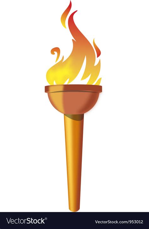 Flaming Torch Royalty Free Vector Image Vectorstock