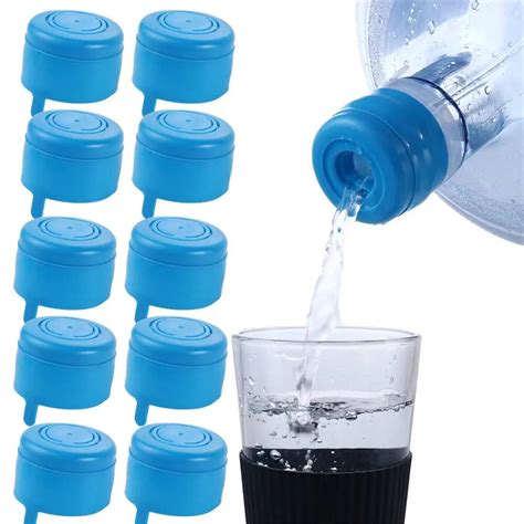 10pcs 5 Gallon Reusable Replacemet Water Bottle Snap On Lids Non Spill