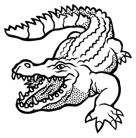 Crocodile Outline Drawing at GetDrawings Free download