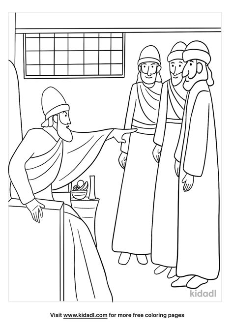 Herod Talking To The Wise Men Coloring Page Free Bible Coloring Page
