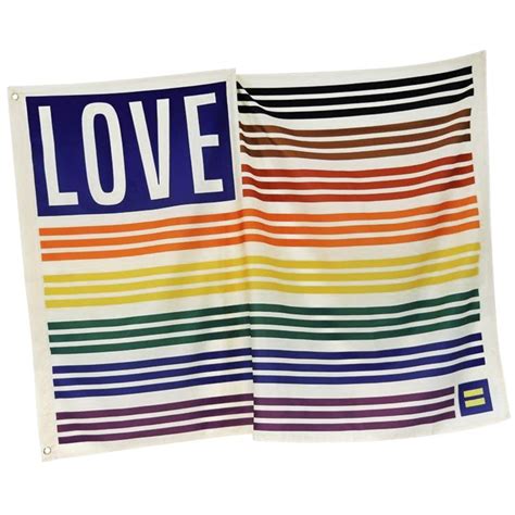 Love Rainbow Pride American Flag HRC