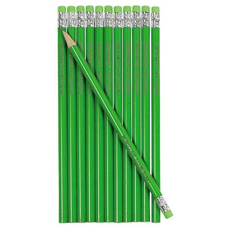 Personalized Green Pencils 24 Pc Oriental Trading Personalized