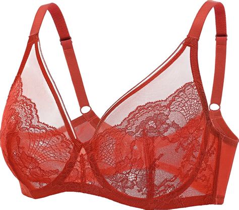 Dobreva Women S Lace See Through Bralette Minimizer Sexy Sheer Underwire Full Coverage Bossa