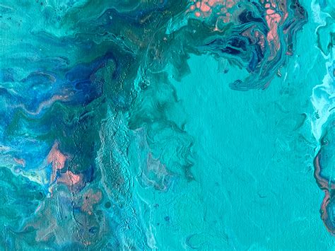 Seascape Ocean Acrylic Painting Texture Canvas Landscape Etsy