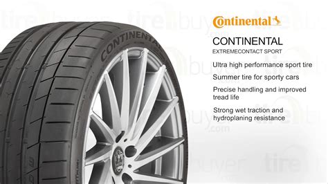It also has a 50,000 mile tread life warranty for all sizes. Continental ExtremeContact Sport | TireBuyer.com Review ...