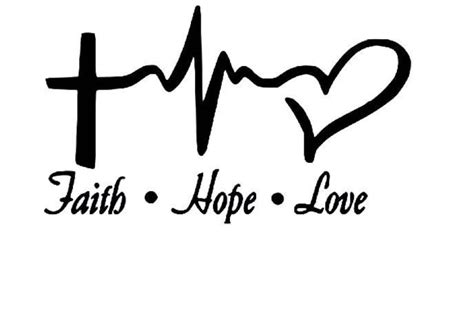 Faith Hope Love Vinyl Decal Sticker Etsy