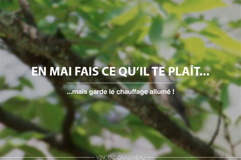 Plus mai est chaud, plus l'an vaut. En mai fais ce qu'il te plait... - FreetuxFreetux