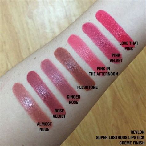 Pinterest Revlon Lipstick Swatches Revlon Super Lustrous Lipstick Velvet Lipstick