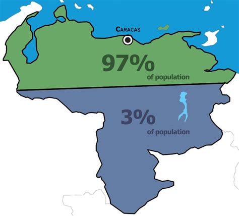 Venezuela Population Density Map