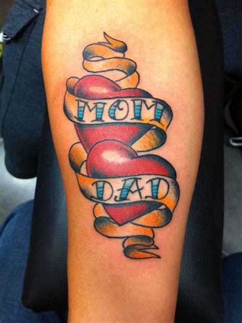Traditional Mom And Dad Tattooed By Jeremy Stewart Pinnacle Tattoo