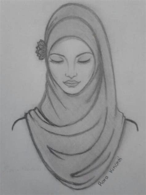 Beautiful Hijab Hijab Hijab Sketch Pencil Drawings Of Girls Art