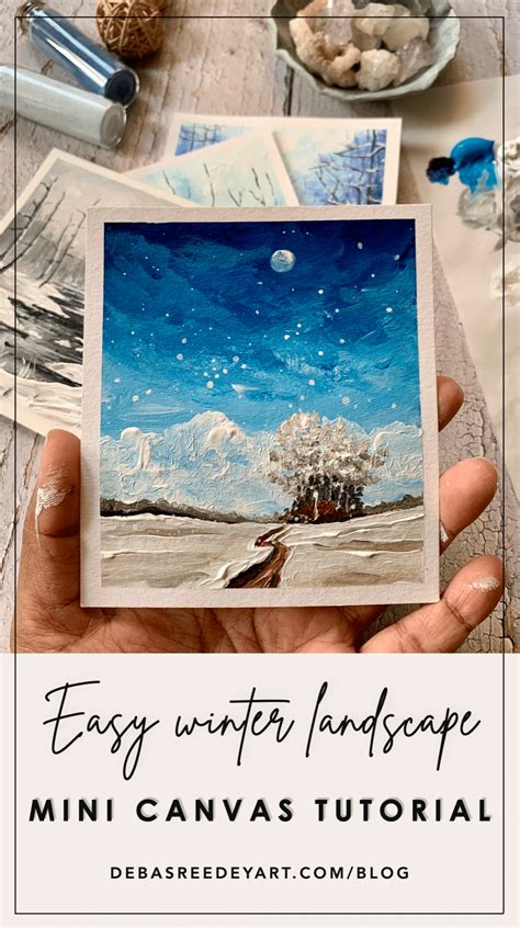 Easy Winter Painting For Beginners Debasree Dey Art