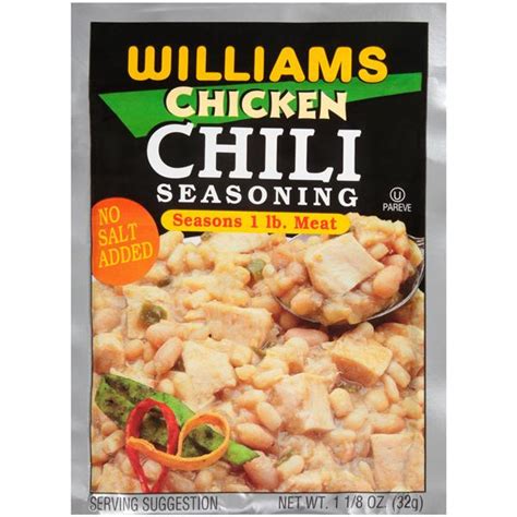 Williams Chicken Chili Seasoning No Salt Added Hy Vee Aisles Online