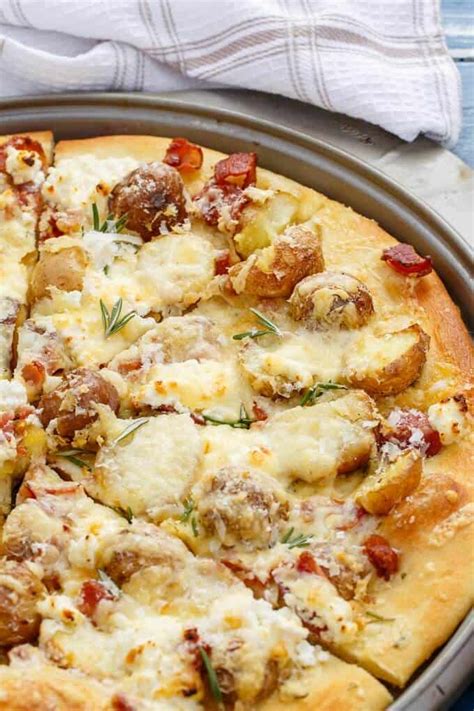 Thin Crust Bacon Potato Pizza The Cookie Writer