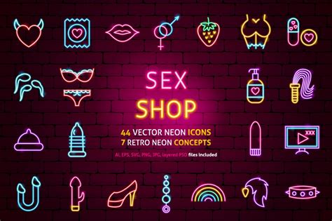 Sex Neon ~ Icons ~ Creative Market
