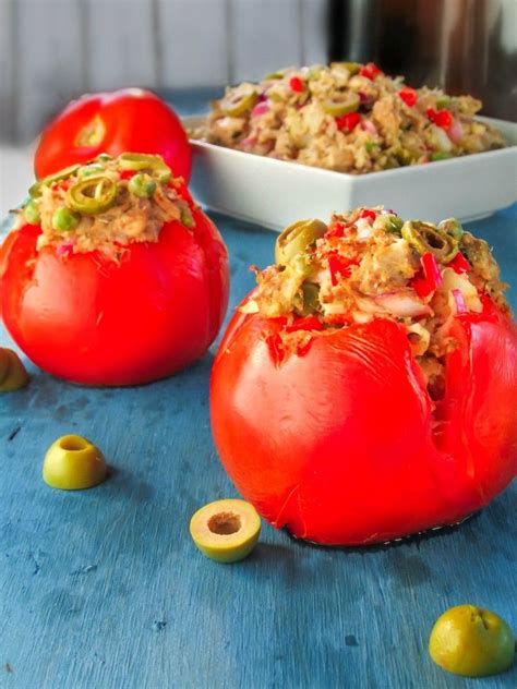 We love beefsteak tomatoes because they are meaty, firm, and perfect for stuffing. MEDITERRANEAN CHICKEN AND COUSCOUS SALAD STUFFED TOMATOES ...