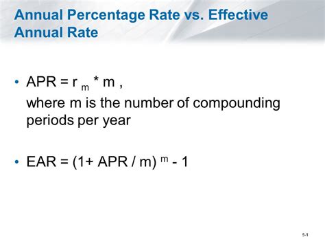 5 1 Annual Percentage Rate Vs Effective Annual Rate Apr R M M