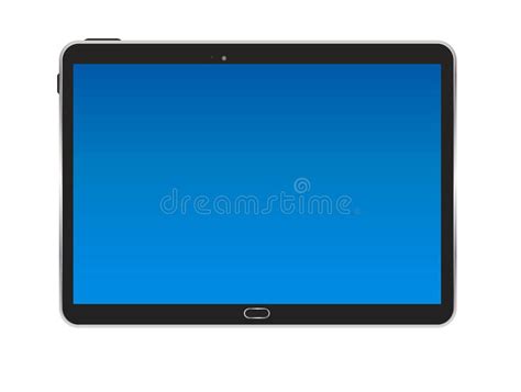 black tablet  ipade  icons stock vector illustration  blue mobility