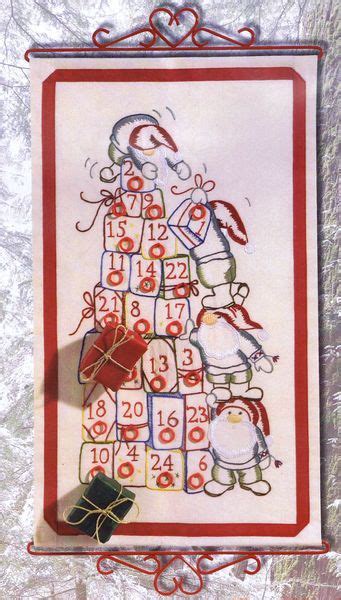 Gnome Advent Calendar Embroidery Kit By Permin Of Copenhagen
