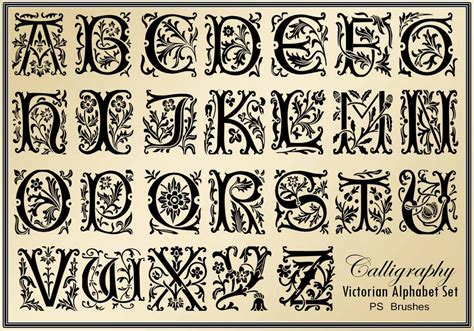 Victorian Alphabet Letters