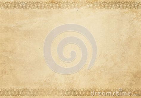 Old Grunge Paper Texture With Decorative Border Stock Photo Image Of