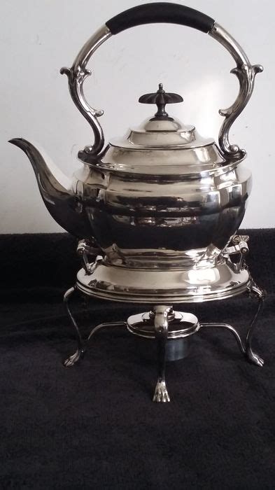 George Waterhouse And Co Sheffield Silver Plated Kettle Stand And Spirit