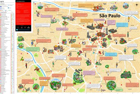 São Paulo Tourist Map Ontheworldmap com