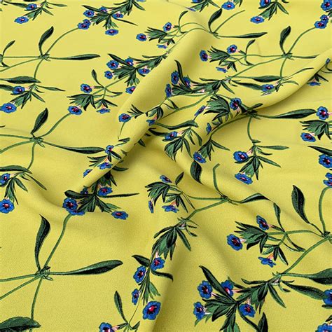 Print Floral Viscose Fabric By The Yard Etsy