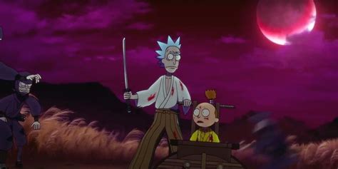 Rick And Morty Slices Up Portal Jumping Ninjas In Anime Inspired And