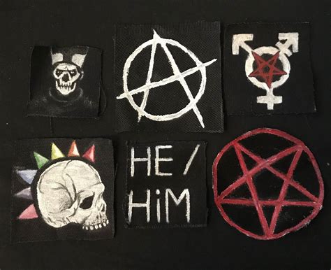 Diy Patches Punk Pin And Patches Patch Pants Punk Emo Kawaii Punk