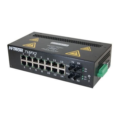 N Tron 716fx2 St 16 Port Managed Ethernet Switch Multi St 2 Km From