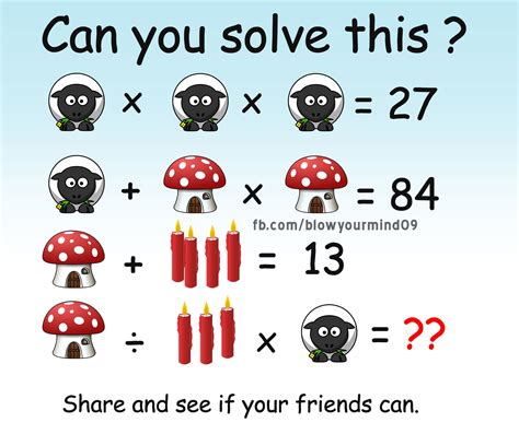 Math Puzzles For Facebook