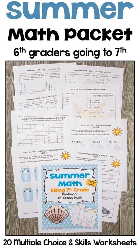 Summer Review No Prep Math Packet 5th To 6th Grade By Kelly Mccown
