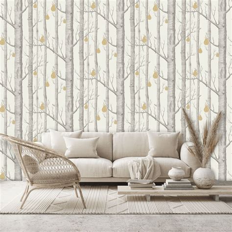 Woods And Pears Wallpaper Grey And White By Cole And Son 955032