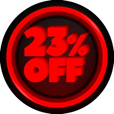 Tag 23 Percent Discount Button Black Friday Promotion For Big Sales