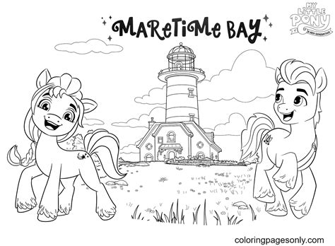 Pony Sunny Starscout and Pony Hitch Trailblazer Coloring Page - Free