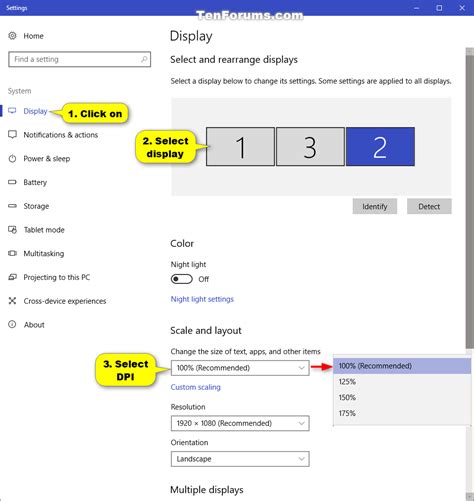 Dpi Scaling Level For Displays Change In Windows 10 Windows 10