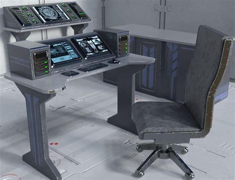 Sci Fi Desks And Chair Daz 3d
