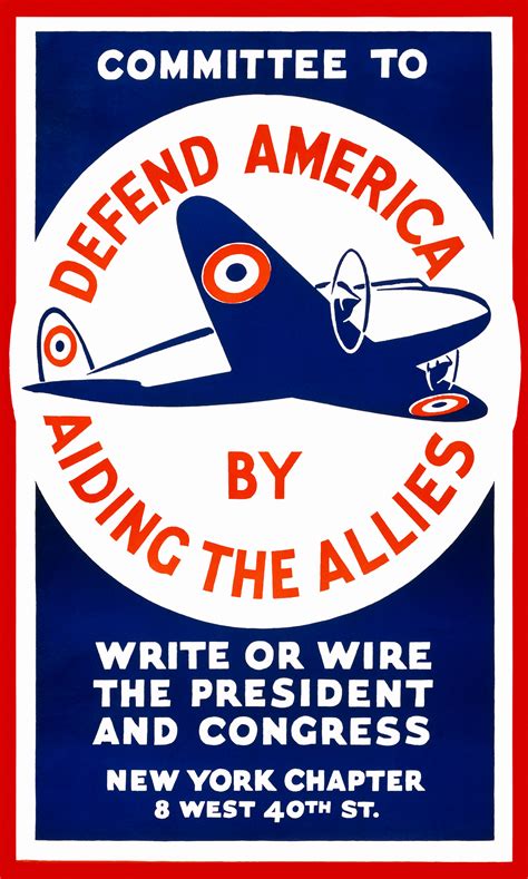 Defend America by aiding the Allies - 1940 poster | The Art of Aircraft