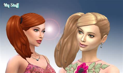 Mystufforigin Side Ponytail Conversion Sims Hairs 2254 Hot Sex Picture
