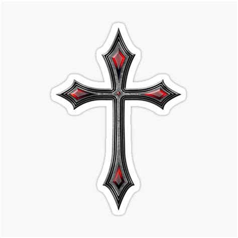 Gothic Cross 1 By Jojo Ojoj On Deviantart Sticker For Sale By Daisaku