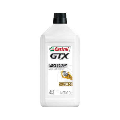 Castrol Gtx 32 Oz Gtx Conventional 20w 50 Motor Oil 151a8e The Home