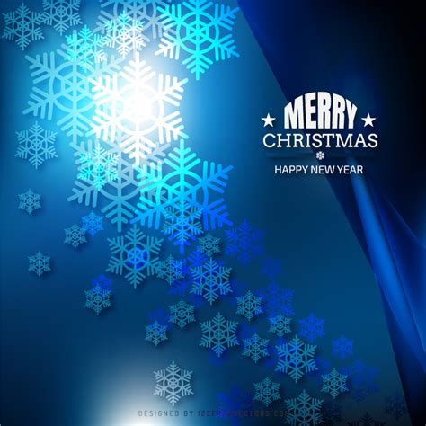 Dark Blue Christmas Snowflakes Background Design