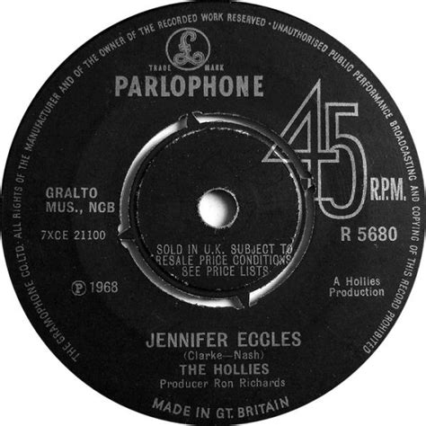 the hollies jennifer eccles 1968 4 prong push out centre vinyl discogs